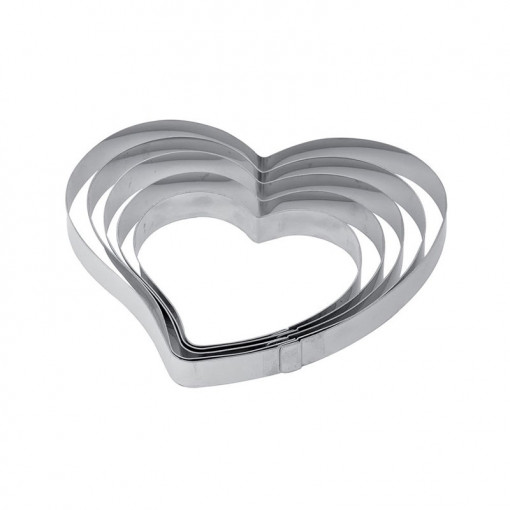 Stainless Steel Heart Branch, 6.4x5.85xH2cm