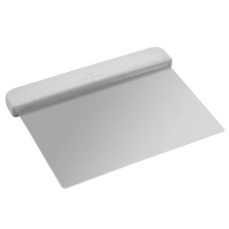 Stainless steel scraper with plastic handle, W 13 x H 10 cm