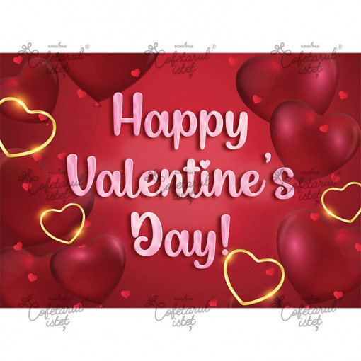 Sugar Paste printed Valentine's Day Model 4, A4 - Confectioner Istet