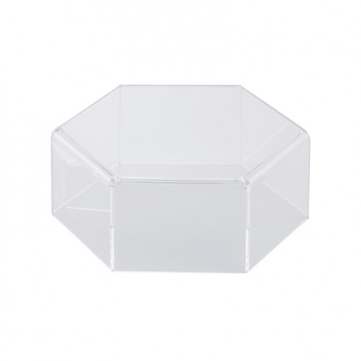 Suport Bufet Plexiglas Transparent Hexagon Mosaic Ø 24 x H 12.5 cm