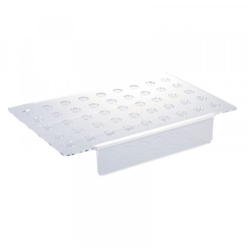Suport Orizontal 45 MiniConuri Ciocolata, Plexiglas Transparent, 35 x 22 x H 5 cm