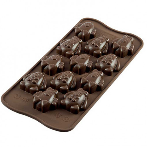 Szilikon praliné forma Silikomart Paste 3,4 x 3,4 x H 1,8 cm, 8,7 ml, 12 üreg (SCG30)