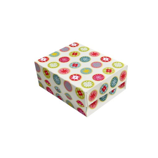 Téglalap alakú sivatagi doboz, karton Kaleidoszkóp Design 17 x 20,7 x H 9 cm