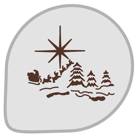 *Коледна декорация - кръгла пластмасова сапунерка Ø 26 см