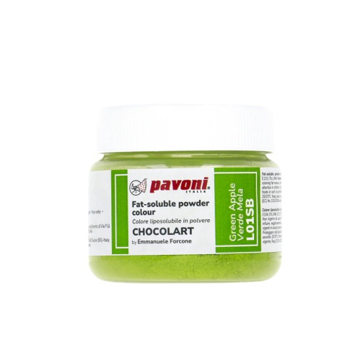 Мастноразтворим хранителен оцветител на прах, CHOCOLART Морскозелен без Е171, 40 gr