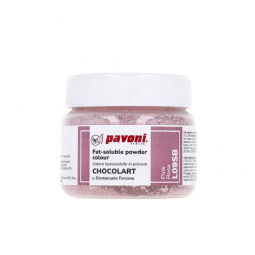 Мастноразтворим хранителен оцветител на прах, CHOCOLART Pink без E171, 40 gr