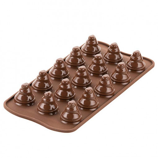 Силиконова форма Silikomart Pralines Braduti Ø 2,8 x H 3 cm, 8 ml, 15 кухини (SCG54)
