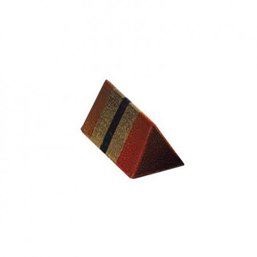 Форма от поликарбонат 30 Триъгълник с пралина, 3,9 x 2 x H 1,6 cm, 27,5x17,5 cm, 7 gr