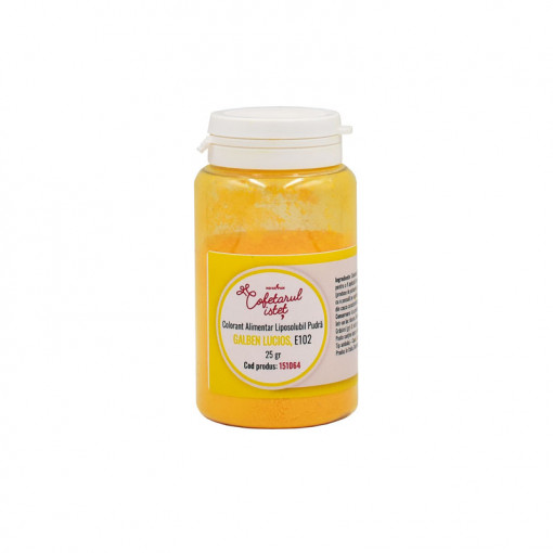 Хранителен оцветител на прах Lucios Yellow Powder E102, 25 gr