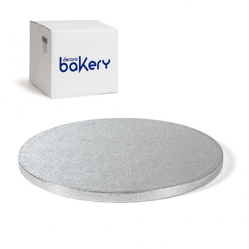 10 db-os ezüst kerek tortalap készlet, Ø 60 x H 1,2 cm