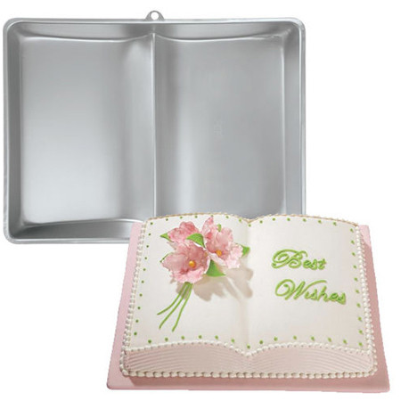 Cake baking tin Open Card, 38 x 28 x H 5 cm, Anodised Aluminium