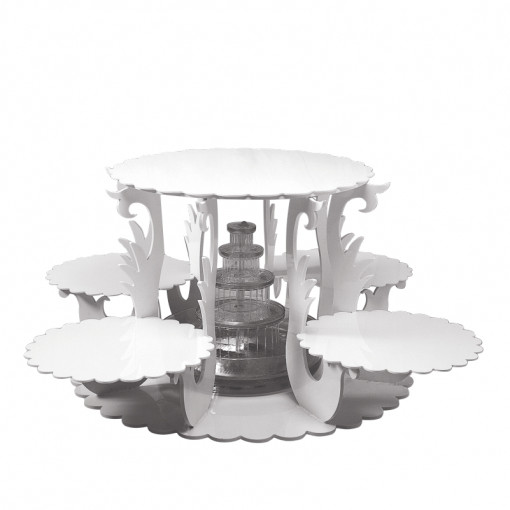 Cake Stand Model Flora, 5 Plates, Ø 110 x H 51 cm
