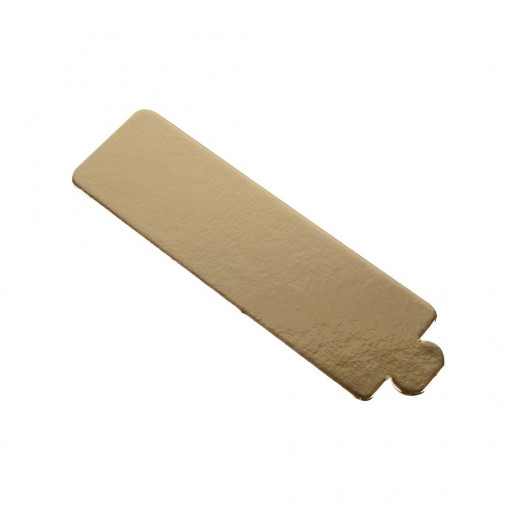 Cardboard Presentation Single Portions, Rectangular Gold, 14 x 4 cm, Set 200 pcs