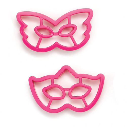 Carnival Masks - Plastic Cutters R 11 x H 2.2 cm, 2 pcs