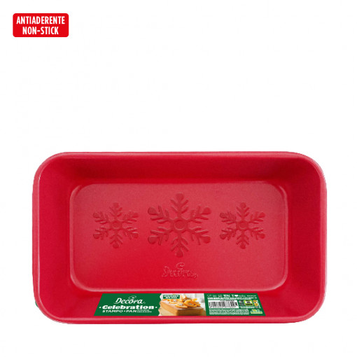 Chec Tray, Cozonac with Evatised Edges, 24 x 14 x H 6.5 cm, Non-stick Metal