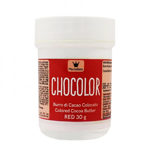 Colouring with red cocoa butter, 30 gr Azo