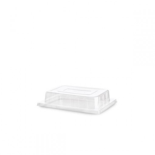 Dome lid, 25 x 36 x H 6 cm, Transparent, Set 100 pcs