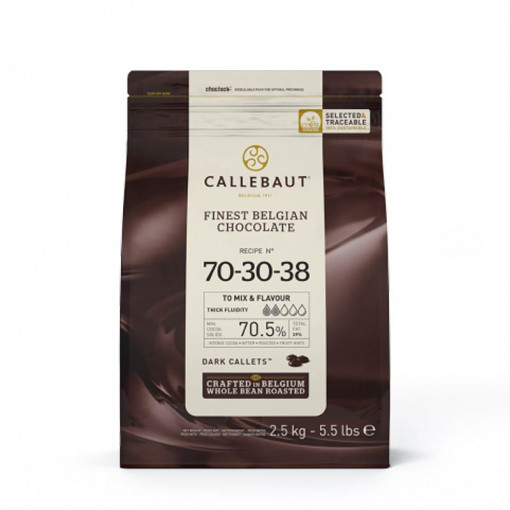 Étcsokoládé cseppek 70,5% Barry Callebaut, 2,5 kg