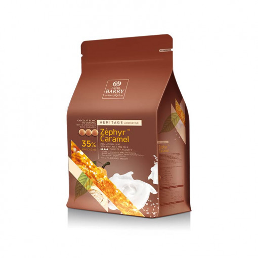 Fehér csokoládé karamellás Zephyr 37,1% Barry Callebaut, 2,5 kg