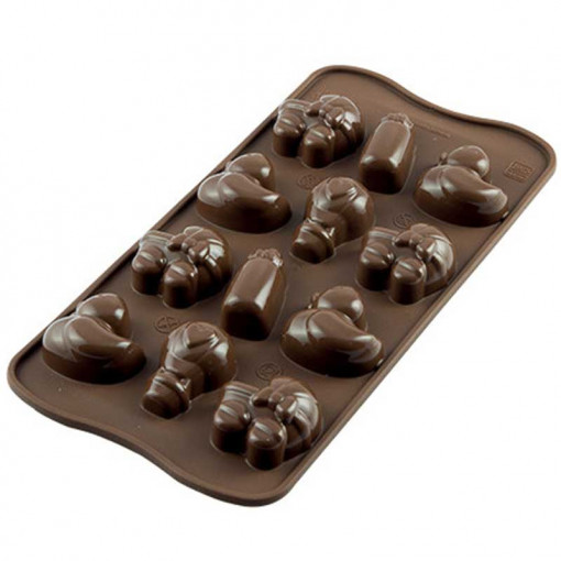 Forma Silicon Praline Silikomart Botez 3.5 x 3.2 x H 1.5 cm, 11 ml, 12 cavitati (SCG31) - Img 1