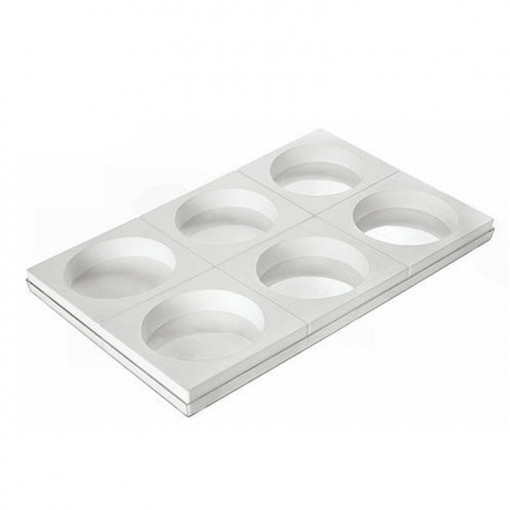 Forma silicon Tort Ø 16 x H 5 cm, tava 6 cavitati