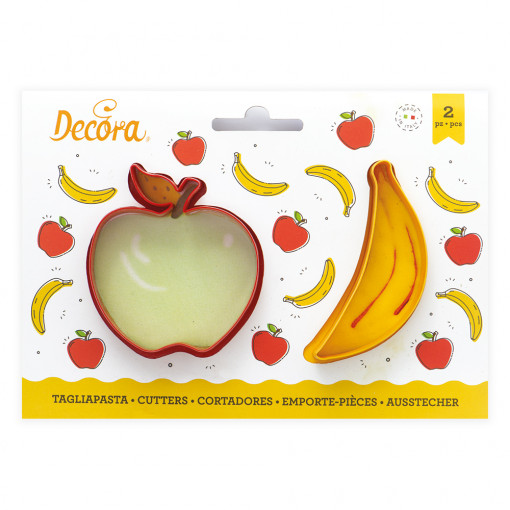 Fructe - Decupatoare Plastic Ø 7.5 si 8.5 x H 2.2 cm, 2 Buc