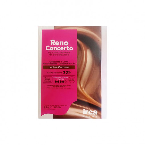 Karamellás tejcsokoládé 32% Madagaszkár eredetű - Reno Concerto Irca, 5 kg