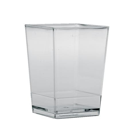 Kockás pohár 175 ml, 5,5 x 5,5 x H 8 cm, készlet 100 db