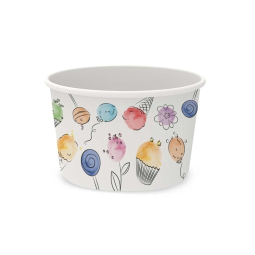 Léggömbök Fagylaltos doboz, Ø 11,6 x H 7 cm, 530 ml, 40 db-os készlet