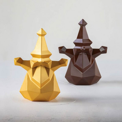 Mikulás 3D Mikulásköltemény, 15,2 x 11,5 x H 20 cm, műanyag alátét készlet 2 tárgy Csokoládé