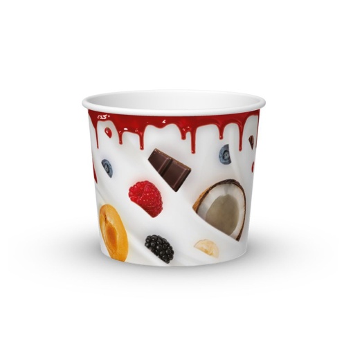 Milky Ice Cream Carton Cup, Ø 10.3 x H 8.5 cm, 500 ml, Set 50 pcs