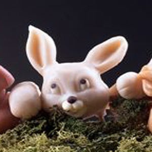Mulaj szilikon 3D nyuszi sapka, Ø 5,5 x H 6,3 cm