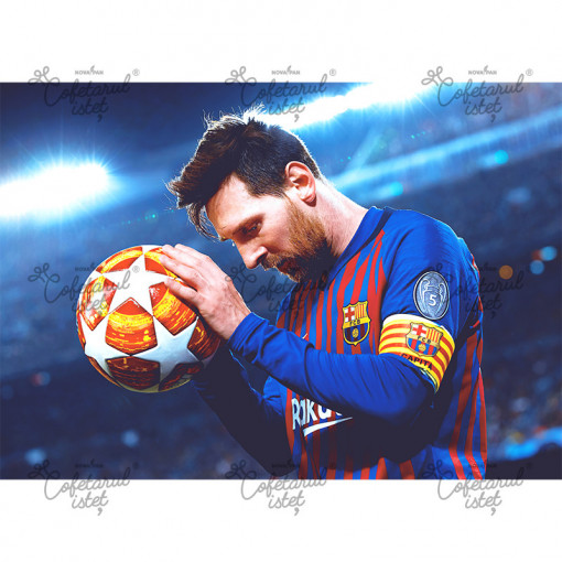 Nyomtatott cukormassza labdarúgó Messi futball modell 3, A4 - cukrászda Istet