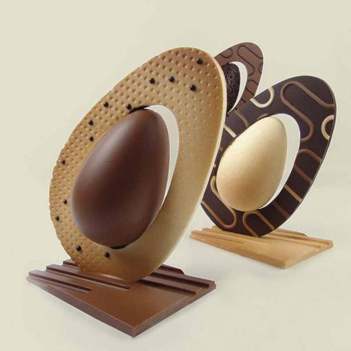 Paste Ø 13 x H 20 cm, Set Matrite Plastic 2 Subjects Chocolate