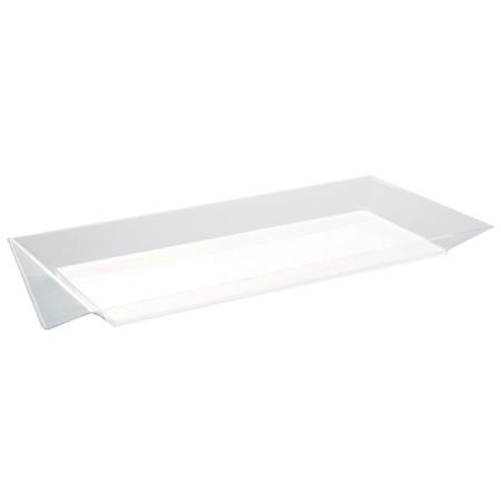 Plastic Product Presentation Trays, Rectangular Transparent, 24.5 x 11 x H 1.8 cm, Set of 50 pcs