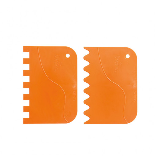 Plastic Scratch-Orange, 12x8.3 cm, Comb Model, Set 2 pcs