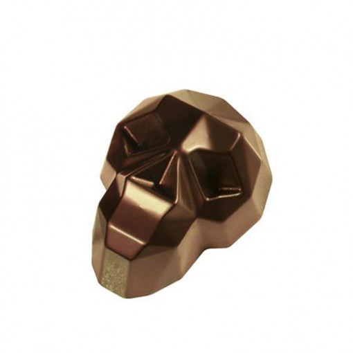 Polikarbonát forma 20 Praliné csokoládé Praliné csokoládé koponya, 3,7 x 2,8 x h 1,8 cm,¿ 27,5x17,5 cm, 10 gr.