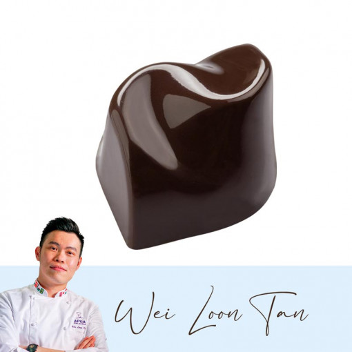 Polycarbonate mould 24 Chocolate Pralines Model VIP Flow 2.9 x 2.9 x H 1.8 cm, 11 gr