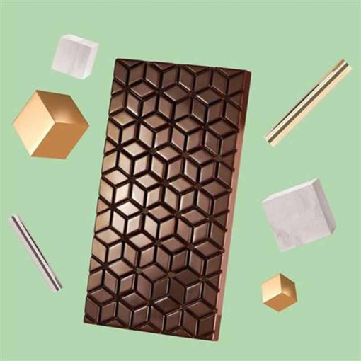 Polycarbonate mould 3 Kube Chocolate Bars 100 gr, 27.5x17.5 cm