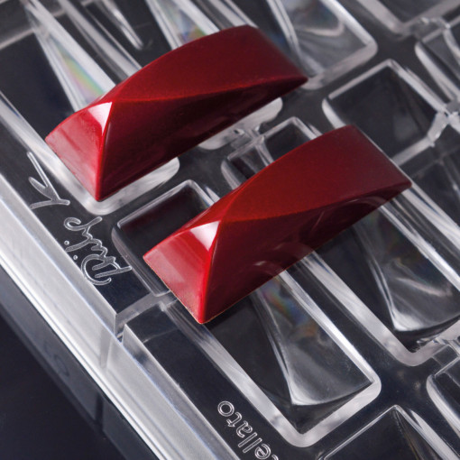 Polycarbonate mould Slope 20 Chocolate Pralines, 6 x 2 x H 1.7 cm, 11 gr