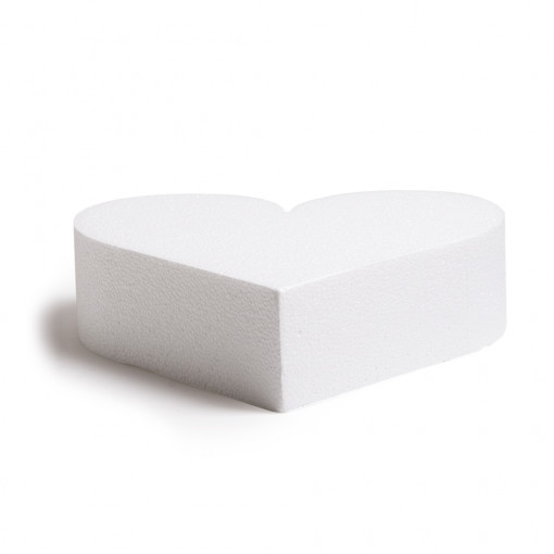 Polystyrene heart mould R 40 x H 7.5 cm