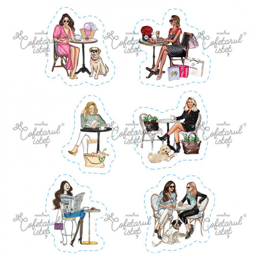 Printed Sugar Paste For Her Model 5, 6 Decorations Ø 9 cm, A4 - Confectioner Istet