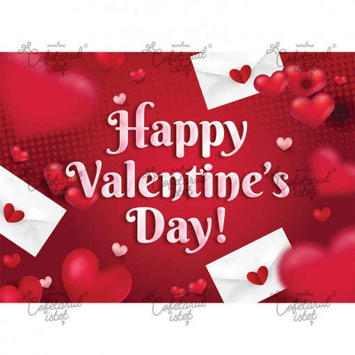 Printed Sugar Paste Valentine's Day Model 5, A4 - Confectioner Istet