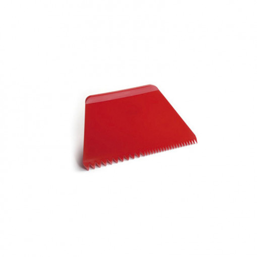 Red Plastic Scratch Plastic 21.6x12.8cm, Serrated Margin