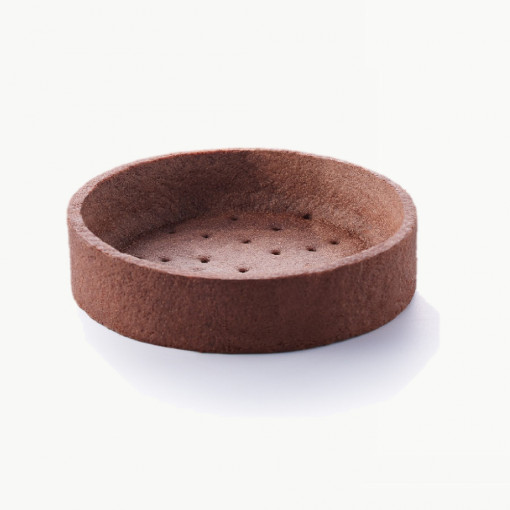 Round Tart Shells Sweet with Cocoa, Ø 8 x H 1.8 cm, Masdeu, 96 pcs