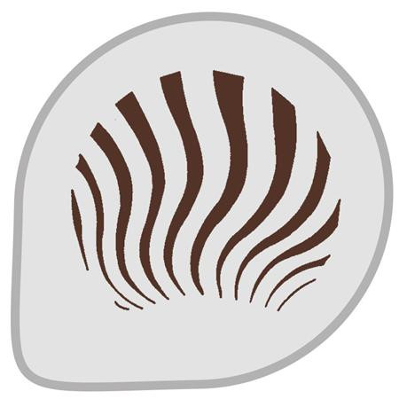 *Sablon műanyag kerek dekorációs zebra Ø 26 cm