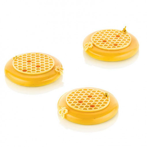 Silicon Decor Top/Insertion mould, honeycomb Ø 7.5 x H 0.2 cm, 5+8 cavities (ALVEOLE 3)