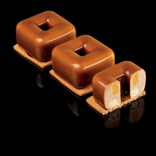 Silicone mould Bachour, Tulum Monoportion, 5.6 x 5.6 x h 3.4 cm, 90 ml, 12 cavities