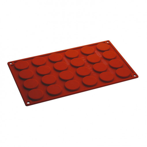 Silicone mould Florentine discs Ø 3.5 x H 0.5 cm, 24 cavities, 5 ml