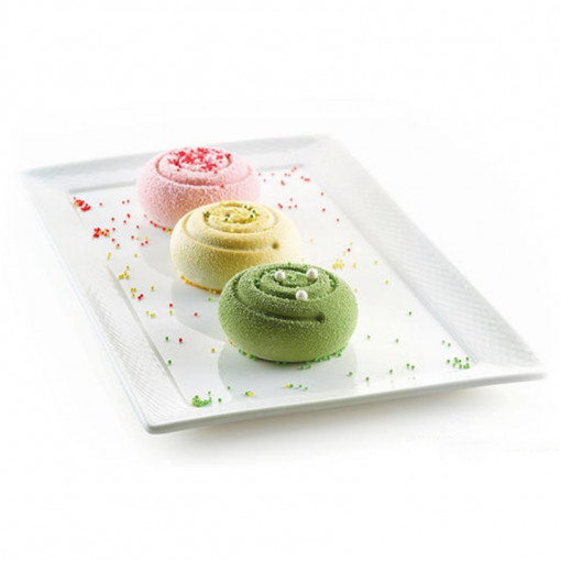 Silicone Spiral mould Ø 6.8 x H 3.7 cm, 6 cavities x 100 ml